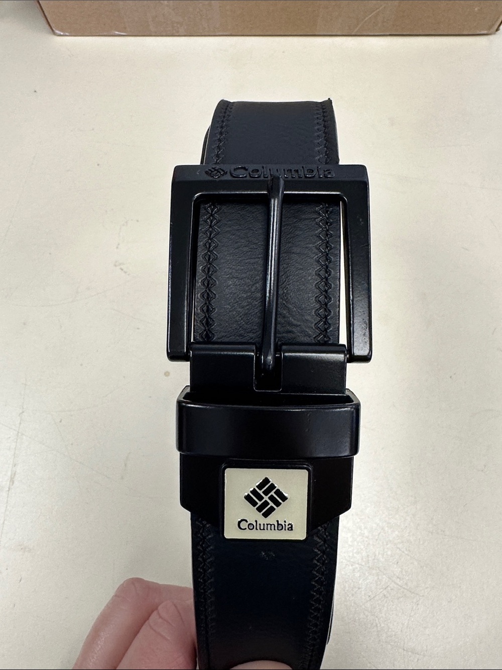 Columbia Black Belt with Silver Logo Accent